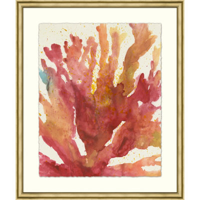 Seagrass Impressions 4 - Peinture encadrée sur papier