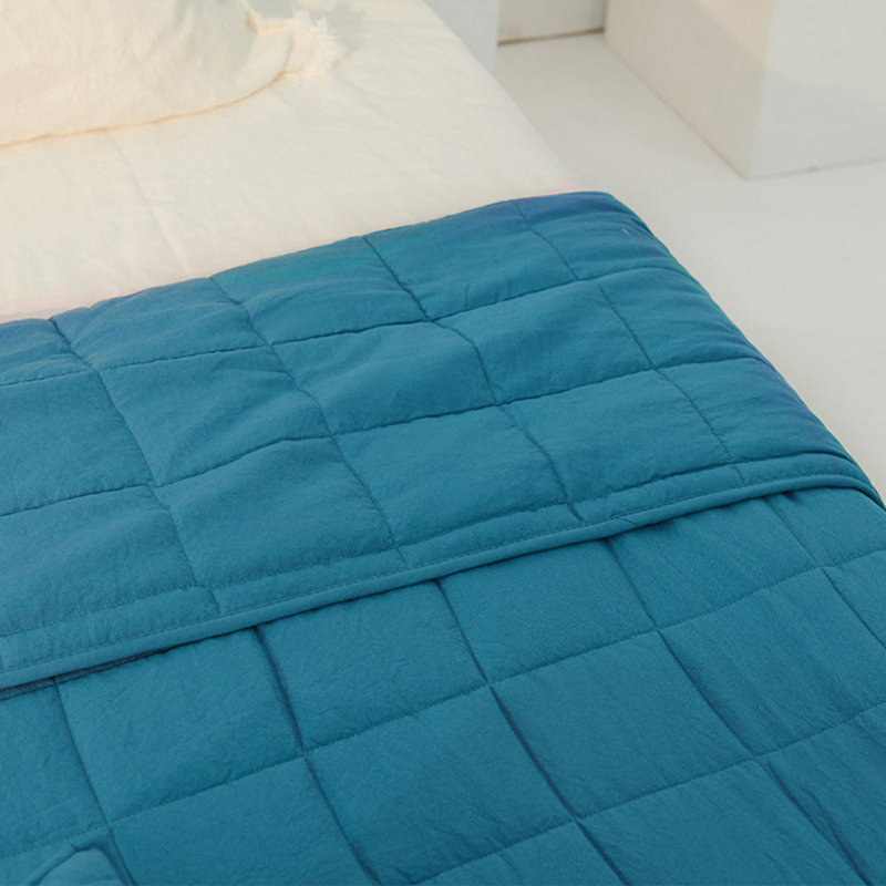 Ensemble de courtepointe en microfibre 3 pièces Mcmakin, Courtepointe grand + 2 couvre-oreillers standard, Bleu sarcelle