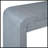 Rustic Console Table With Fluted Drawer, Curved Corners, And Thick Legs For Hallway And Living Room Decor (Dark Navy)-2051495911