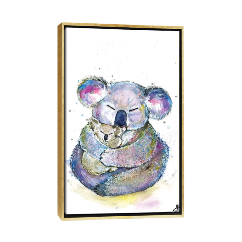 Décoration murale Kuddly Koalas, pour enfants, H 60 po x l 40po x P 1,5 po, Toile encadrée d'or