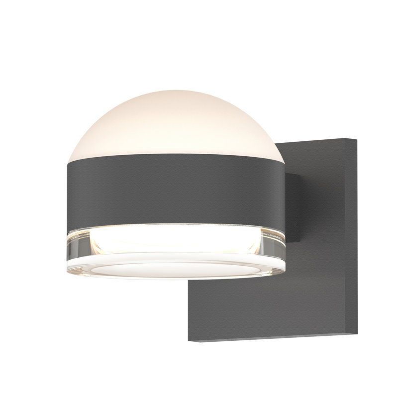 Applique murale d'extérieur à DEL intégrée à 2 ampoules H 5,5 po Reals, Gris