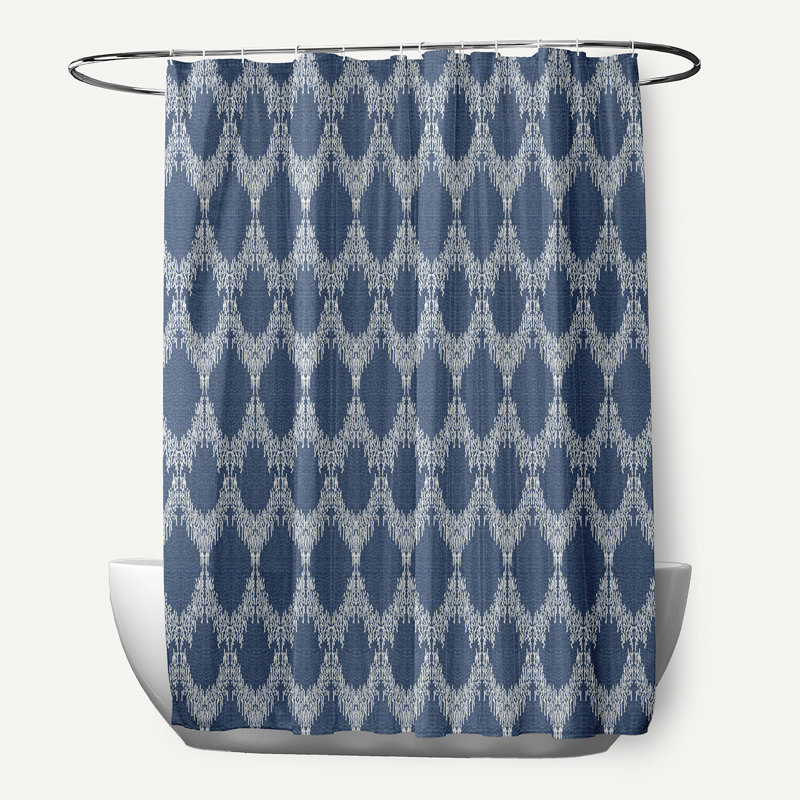 Lassiter Geometric Shower Curtain, Blue
