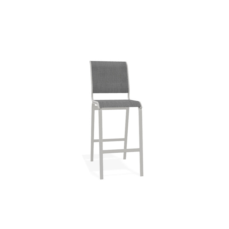 Tabouret de bar 29,5 po Holna, Neige texturée, Nickel