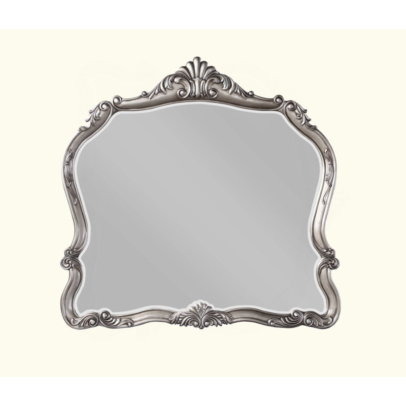 Miroir antique à finition platine