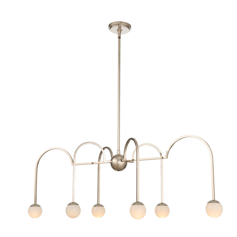 Luminaire suspendu linéaire à 6 lumières Bistro