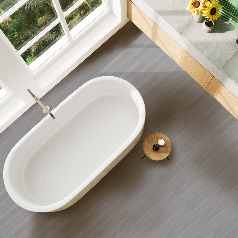 6.2" W x 39.4" L Peel and Stick Wood Look Vinyl Flooring,Self-adhesive Vinyl Flooring, Charcoal Oak