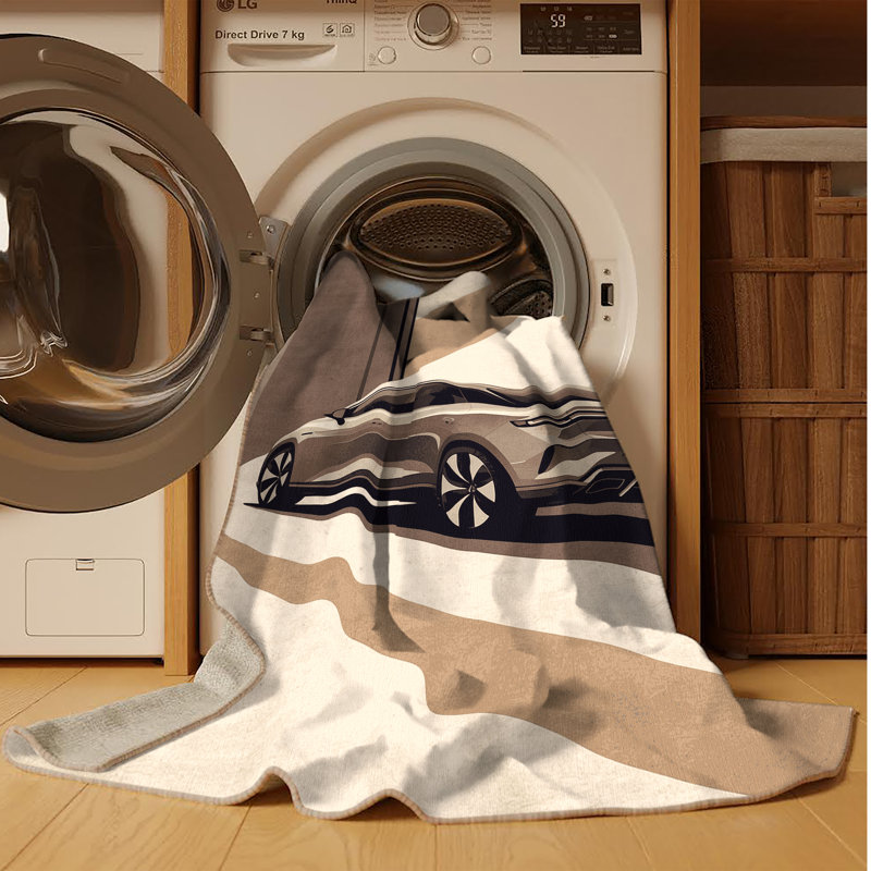 Tapis gris moderne et contemporain lavable à la machine Mendon City Car, 4 x 6