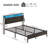 Alverstone Metal Bed Frame Platform Bed with Headboard and Charging Station-2048493800