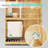 Cat House with Remote-Controlled Light and Automatic Litter Box Pull-Out Tray