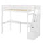 Lit mezzanine compact avec lit simple et escalier avec rangement-2003211859