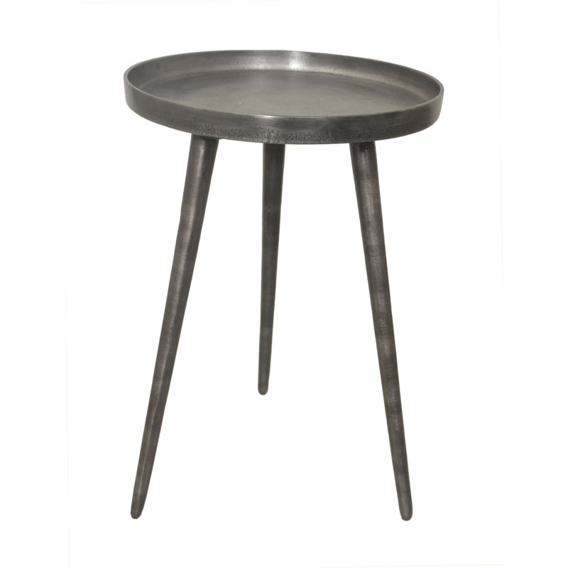 Chandler Tray Top End Table, Antique Silver