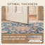 Tapis Kingsley traditionnel surteint uni bleu sarcelle, or et crème, lavable en machine, antidérapant, à poils courts, pour l'intérieur et l'extérieur, adapté aux animaux domestiques, idéal pour le salon, la chambre, la salle à manger, l'entrée, le couloir ou le bureau.-1015815381