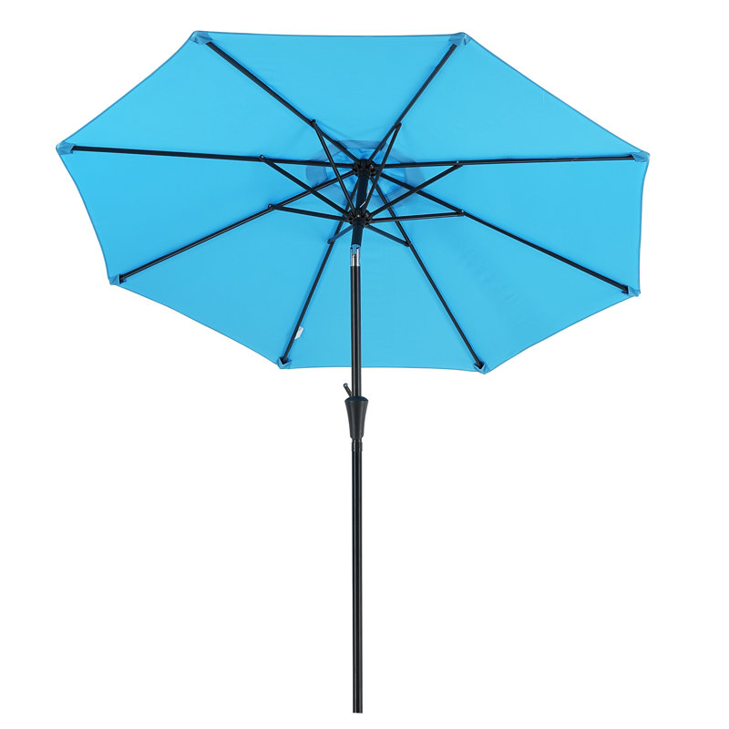 Parasol de marché 108 po Ruel, Bleu, 9 pi