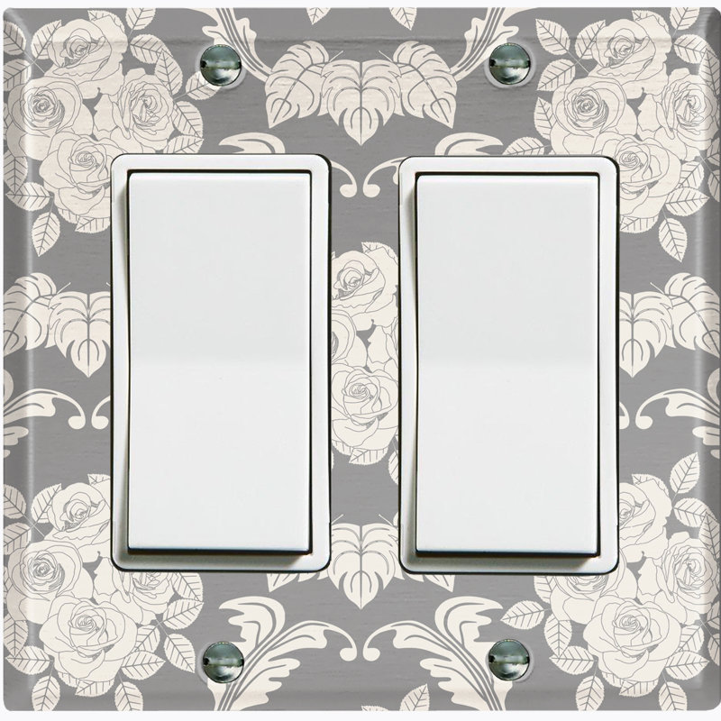 Plaque murale berçante Damask, Gris