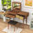 Vanity Makeup Desk with Flip-top Mirror, Storage Drawers and Stool-1912658650