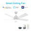Ventilateur de plafond intelligent avec télécommande Ascender, ensemble d'éclairage inclus, fonctionne avec l'assistant Google, Amazon Alexa et les raccourcis Siri.-451445600-451445663-451445661