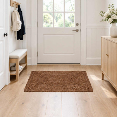 Handmade Rug Living Room Floor Carpet Area Rug Floor Mat Jute Natural