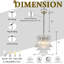 Luminaire suspendu de style moderne Mid-Century à 4 lumières en verre transparent à 4 niveaux avec finition bronze antique Kass pour salon, salle à manger Kass-992069871-1005842399-992069865