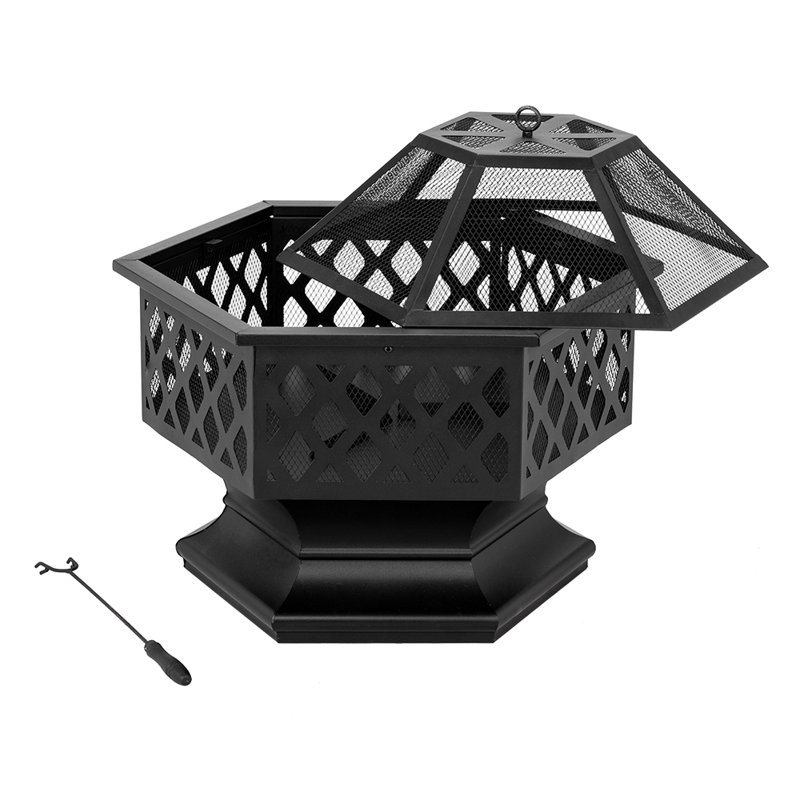 Hexagon Steel Smokeless Fire Pit