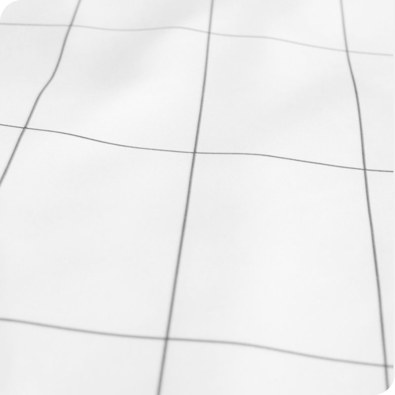Sheet Set - Ultra-Soft Microfiber Bed Sheets - Double Brushed - Deep Pockets - Easy Fit, Grid - White/Grey