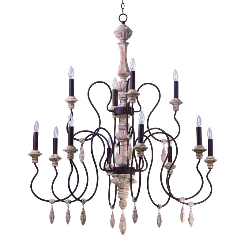 Style bougie classique/traditionnel 12 lumières lustre Valmer