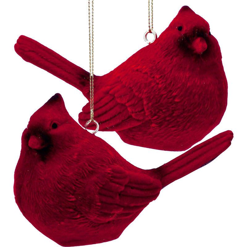 Ornement cardinal en résine 4 po