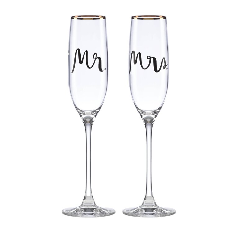 Mix and Match, Mr & Mrs 16 oz Wine Glasses