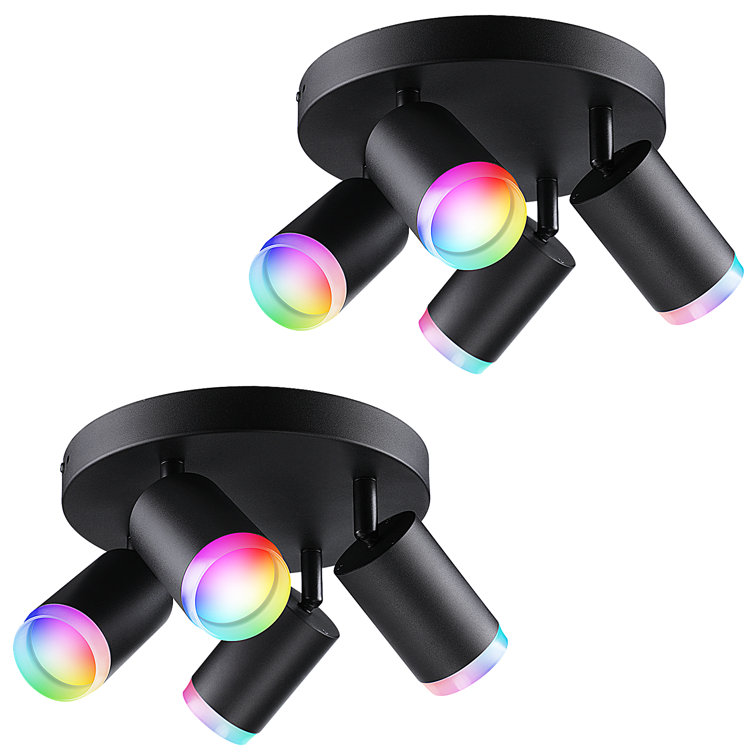 Kierstin LED Smart RGB Ceiling Spotlights Directional & Dimmable, Bluetooth APP Voice Control