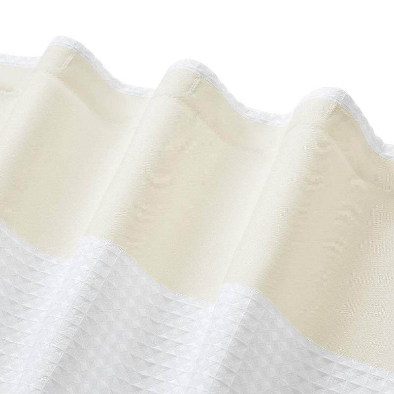 Rideau de douche gaufré de type spa avec traitement 3M, H 78 po x l 72 po, Crème