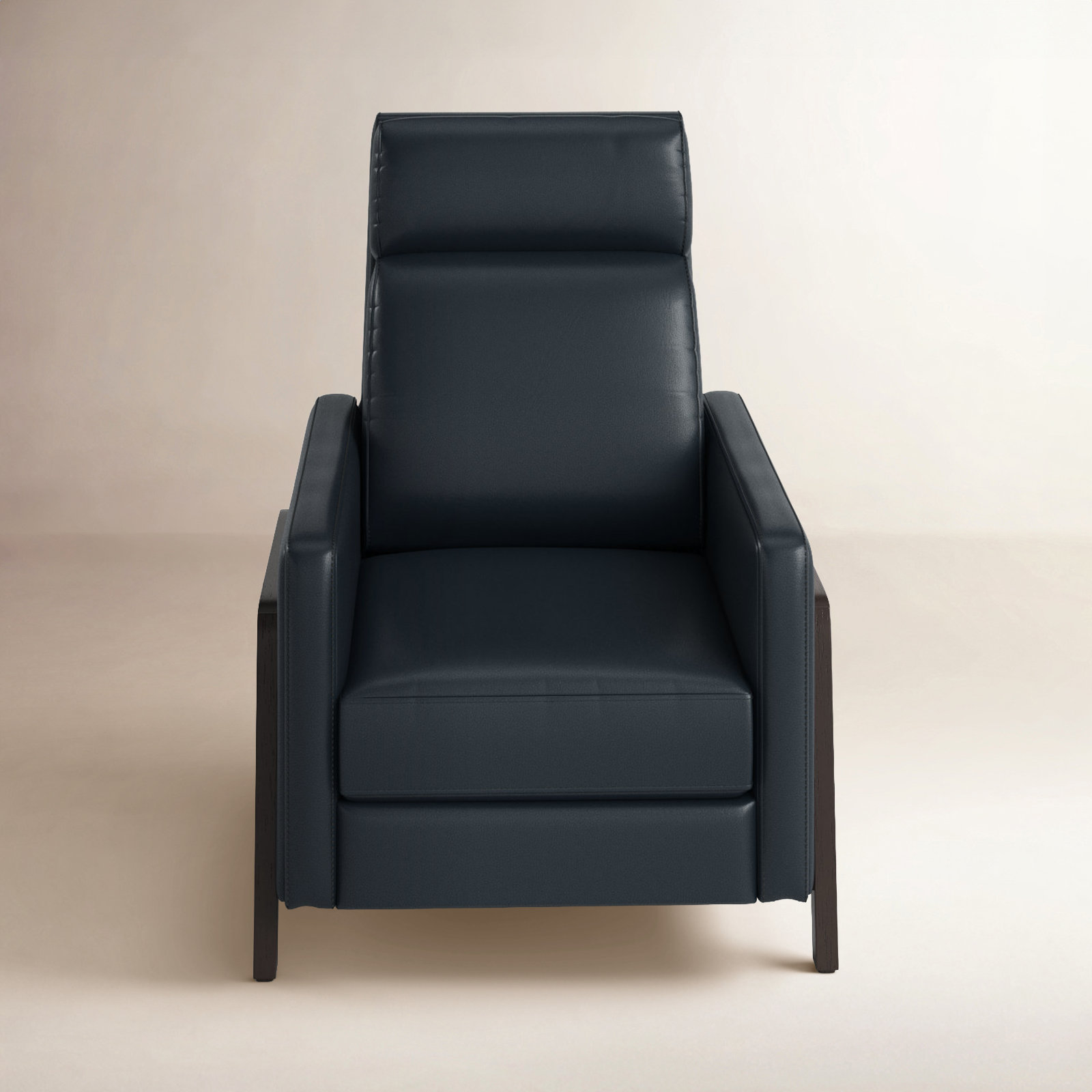 Bosse Vegan Leather Recliner, Midnight Blue Performance Faux Leather