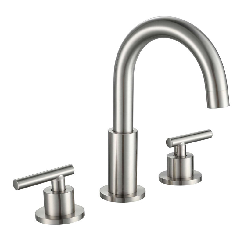 Widespread 2-handle Bathroom Faucet, Silver