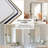Modern Metal Tube Framed Rectangle Pivot Mirror Adjustable Tilting Bathroom Mirror-65135046-65135045