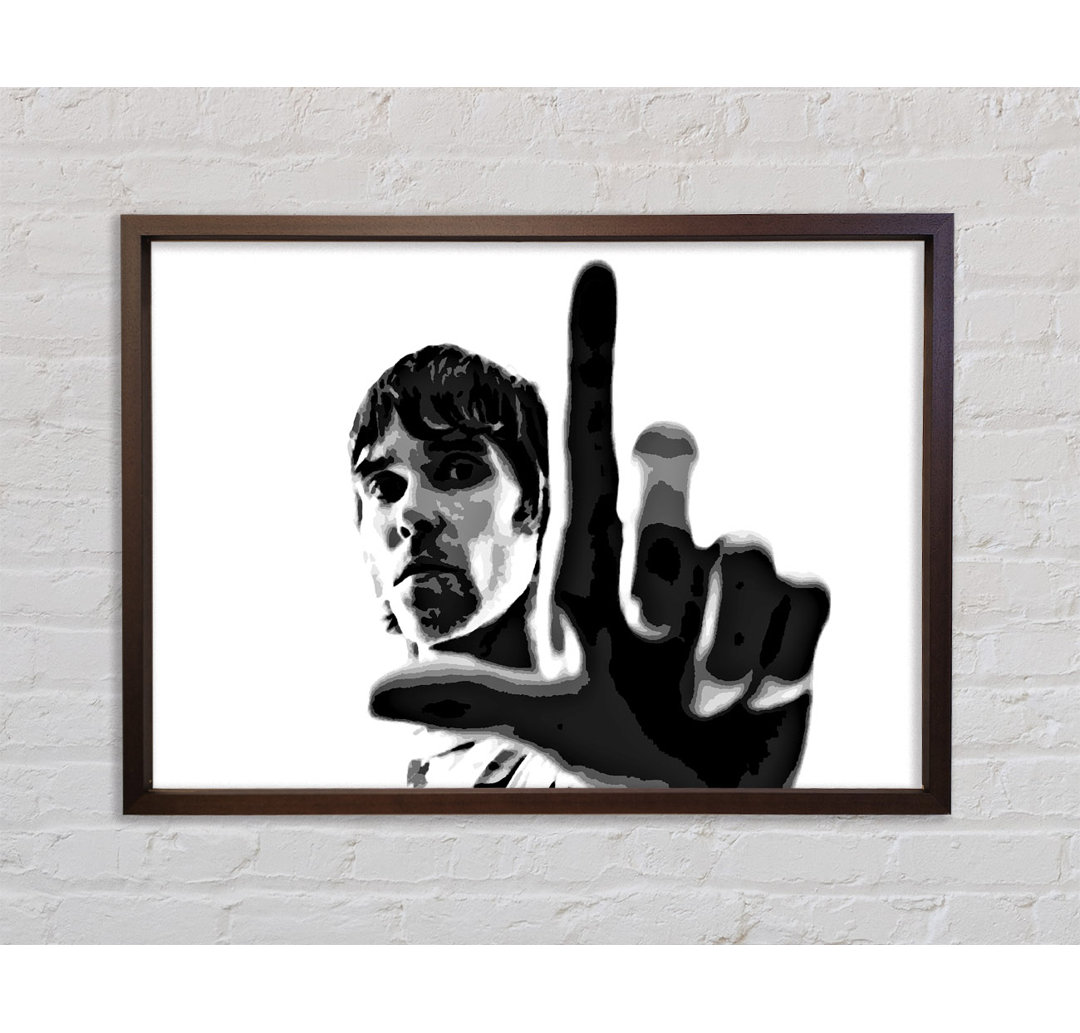 Ian Brown Look B N W - Einzelner Bilderrahmen Kunstdrucke auf Leinwand