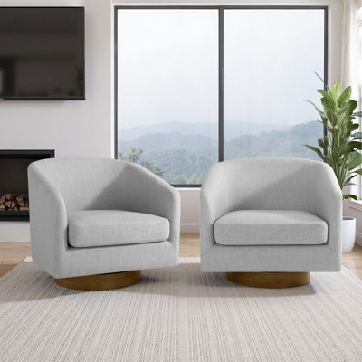72Cm Wide Swivel Barrel Chair