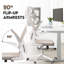 Chaise de bureau ergonomique, chaise de bureau à dossier haut en filet avec support lombaire réglable, appui-tête en 2 dimensions, accoudoirs rabattables, fonction d'inclinaison, chaises de travail pivotantes à roulettes, chaise d'ordinateur pour les -2134215897