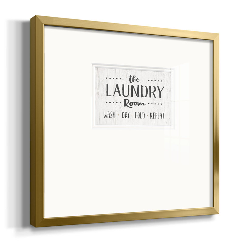 The Laundry Roompremium, reproduction encadrée, H 17 po x l 17 po x P 1,25 po, Papier avec cadre doré