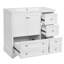 Meuble-lavabo de 36 pouces avec structure en bois massif, 4 tiroirs à pleine extension, armoire et portes à fermeture douce, élégant évier en résine à conception durable en bois autoportant, tablette de rangement, pratique-56816526