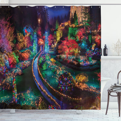 Shower Curtain with Hooks Included