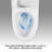 1.1/1.6 GPF Extended Comfortable Height Ultra Quiet Floor Standing Integrated Toilet, Ceramic Material, White