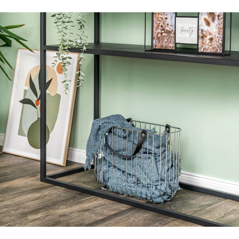 Metal Free Standing Magazine Rack, Chrome