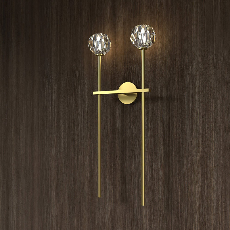 Iron Corner Wall Light, Gold