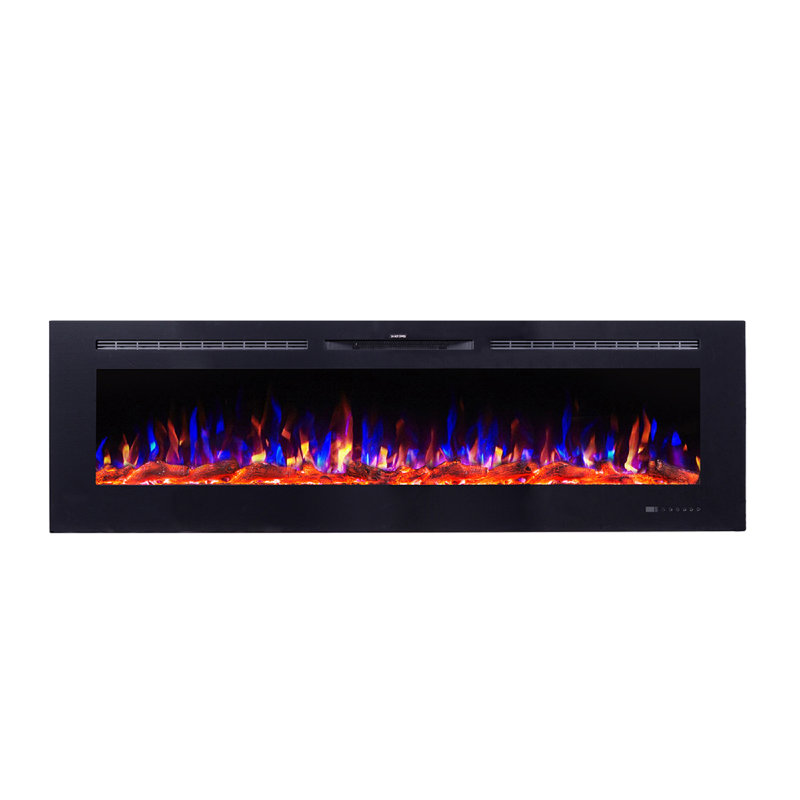 Millner Modern WiFi Recessed Electric Fireplace Insert, Fireplace Heater for Living Room,Timer, Overheating Protection, Touch Screen, Remote, Black