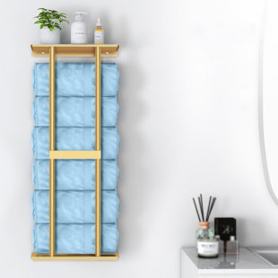 Porte-serviettes mural, porte-serviettes mural de 30 pouces avec tablette en métal