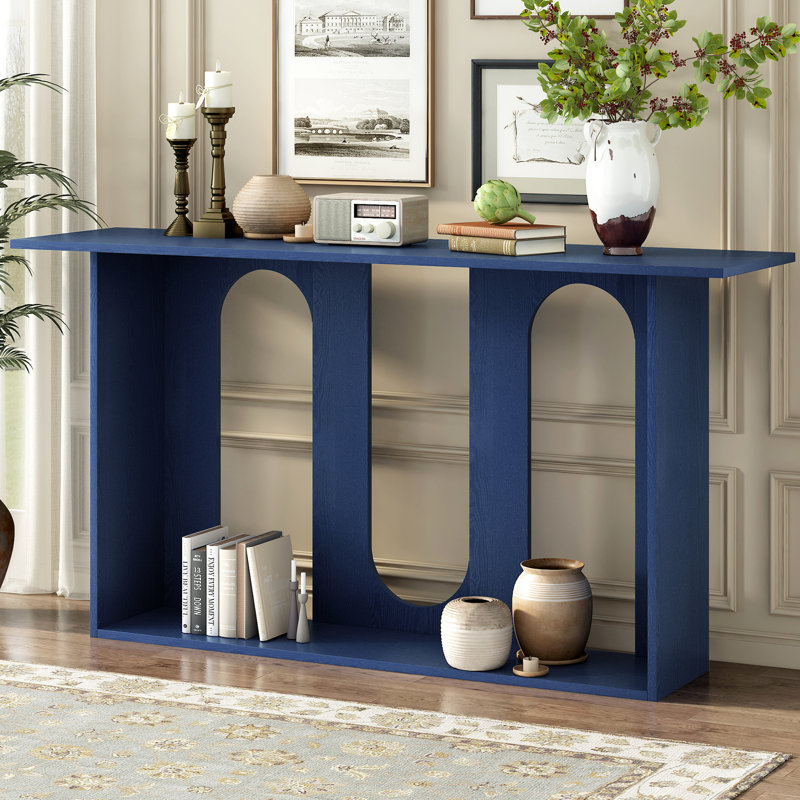 Console bleu marine American Traditional, 31.09" H x 61.63" L x 15.31" W, Navy Blue
