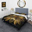 Ensemble de housse de couette en microfibre / polyester Glamourous Lily On Black I Bedding-1554440576