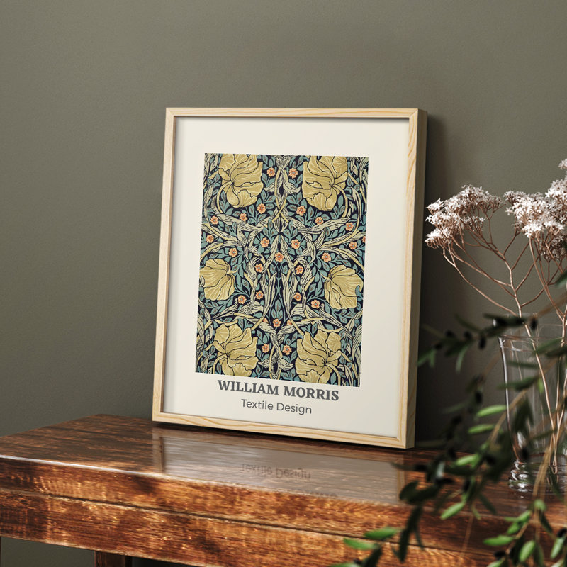 William Morris, reproduction encadrée Cxxi, Noir, H 14 po x l 11 po