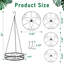 Paquet de 4 jardinières suspendues pour plante d'intérieur - Support à plante d'intérieur en métal robuste avec 3 chaînes et crochets