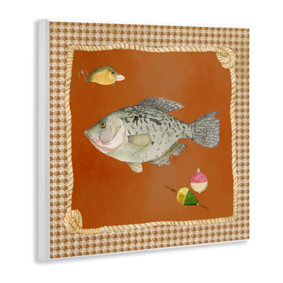 Fishing Life over Houndstooth Wall Plaque, design by Lee Ann Sanders
