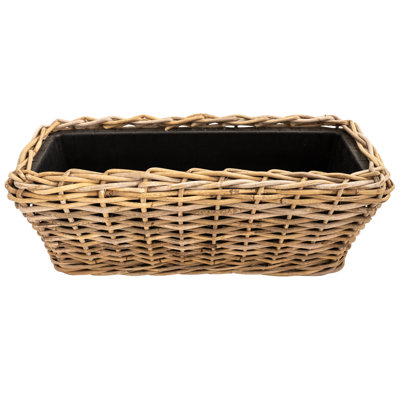 Rectangular Planter With Plastic Insert