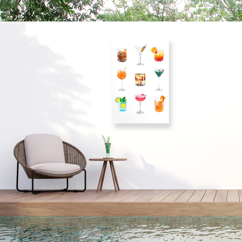 "Cocktail Series" sur impression sur toile, H 24 po x l 16 po